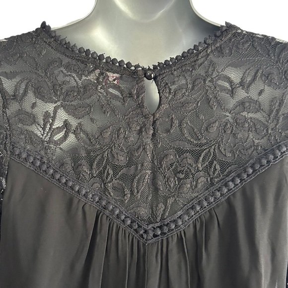 AUW Black Floral Embroidered Dress  • NWT • Size: Small - Picture 7 of 12